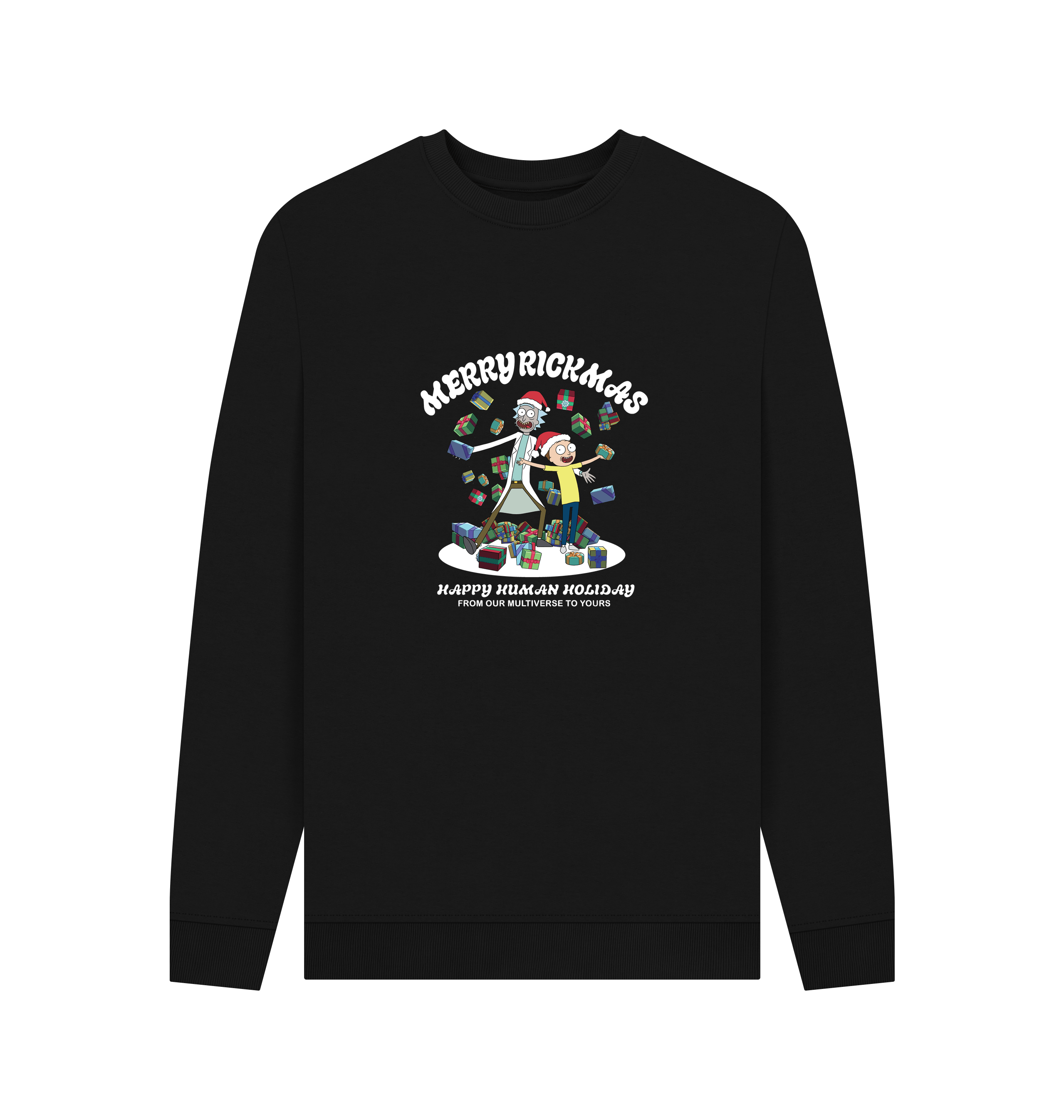 Black Printed Sweater