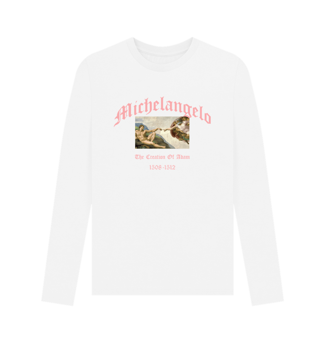 White Printed Long Sleeve T Shirt