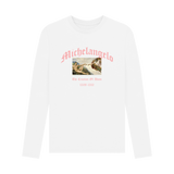 White Printed Long Sleeve T Shirt