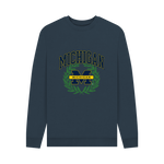 Navy Blue Printed Sweater