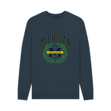 Navy Blue Printed Sweater