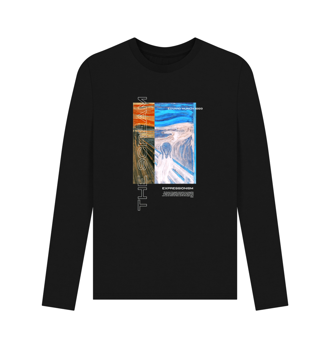 Black Printed Long Sleeve T Shirt
