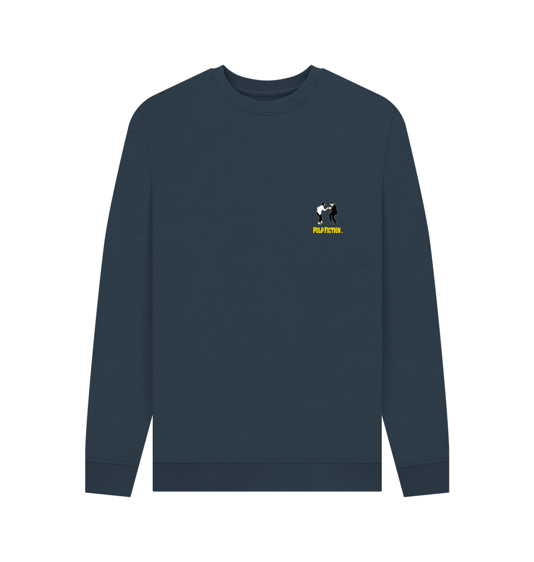 Navy Blue Printed Sweater