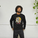 Tom and Jerry Official 'Thumbs Up' Black Graphic Sweatshirt