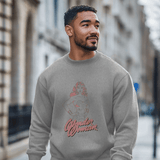 Wonder Woman  Pink Outline  Heather Grey Sweatshirt