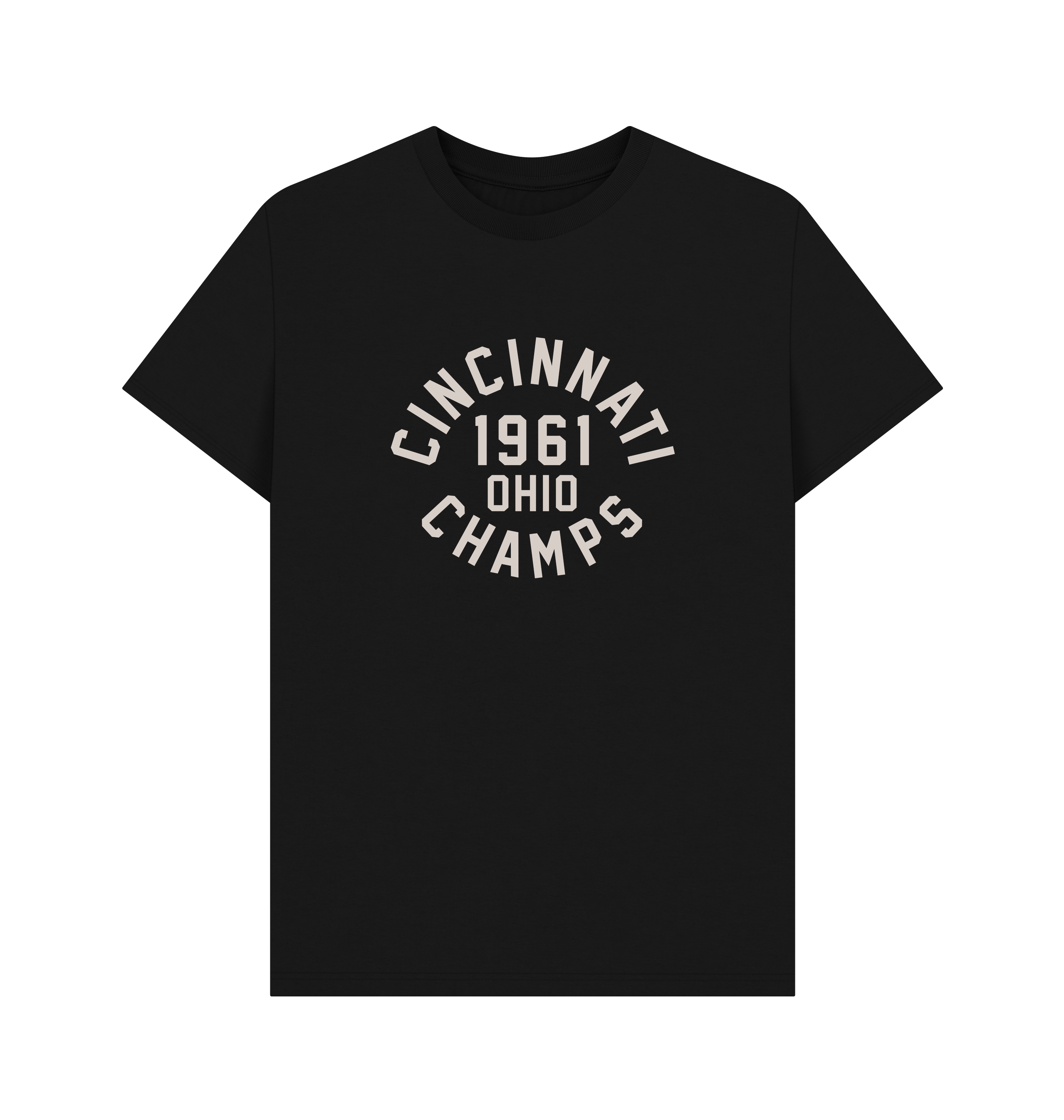 Black Printed T-shirt Front