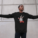 Looney Tunes  Christmas Bugs Bunny Black Sweatshirt