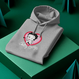 Betty Boop  'Blow A Kiss' Grey  Hoodie