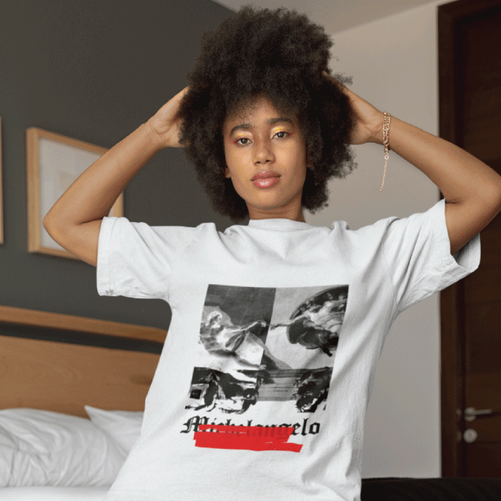 apoh Michelangelo Negative White T Shirt Park London