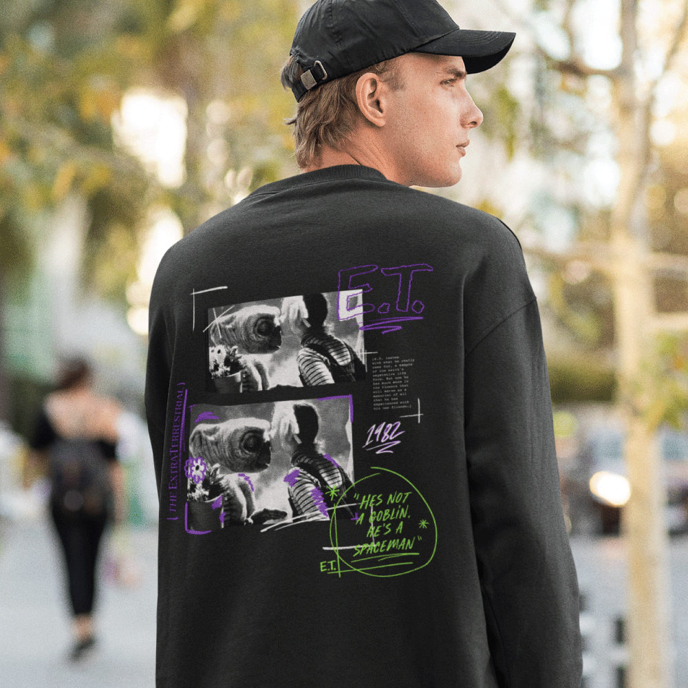 E.T. Kiss Acid Wash Sweatshirt