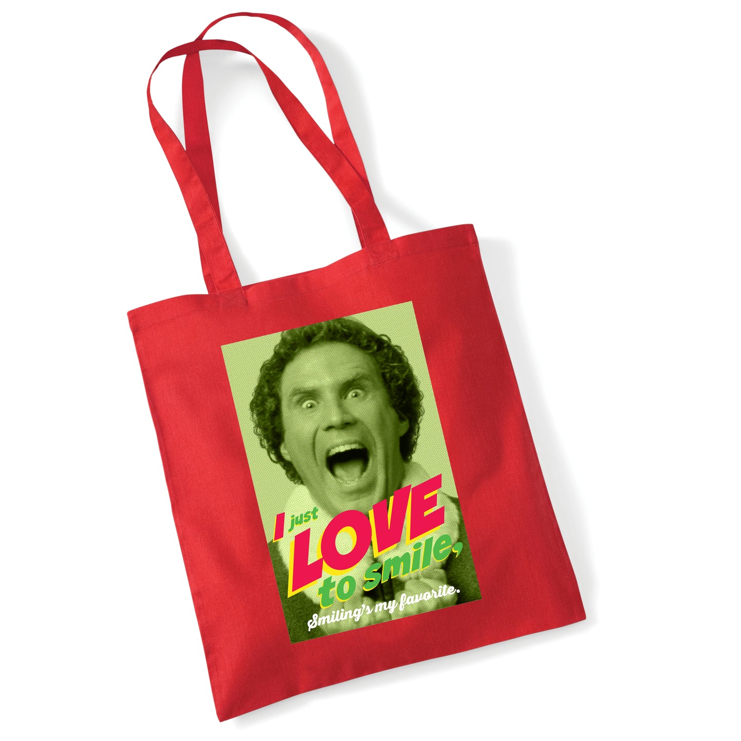 Elf I Love to Smile Tote