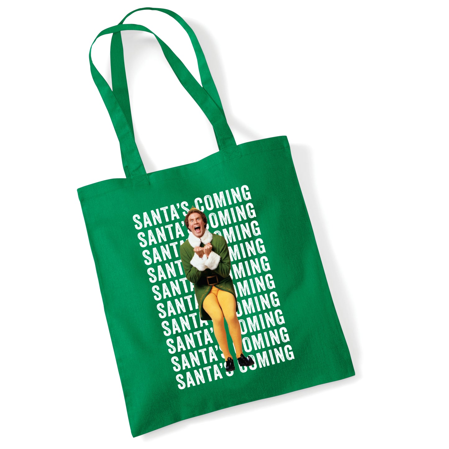 Elf Santas Coming Tote