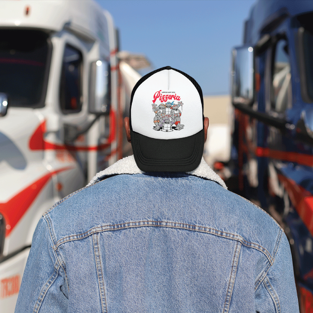 TMNT LES Black Trucker Cap