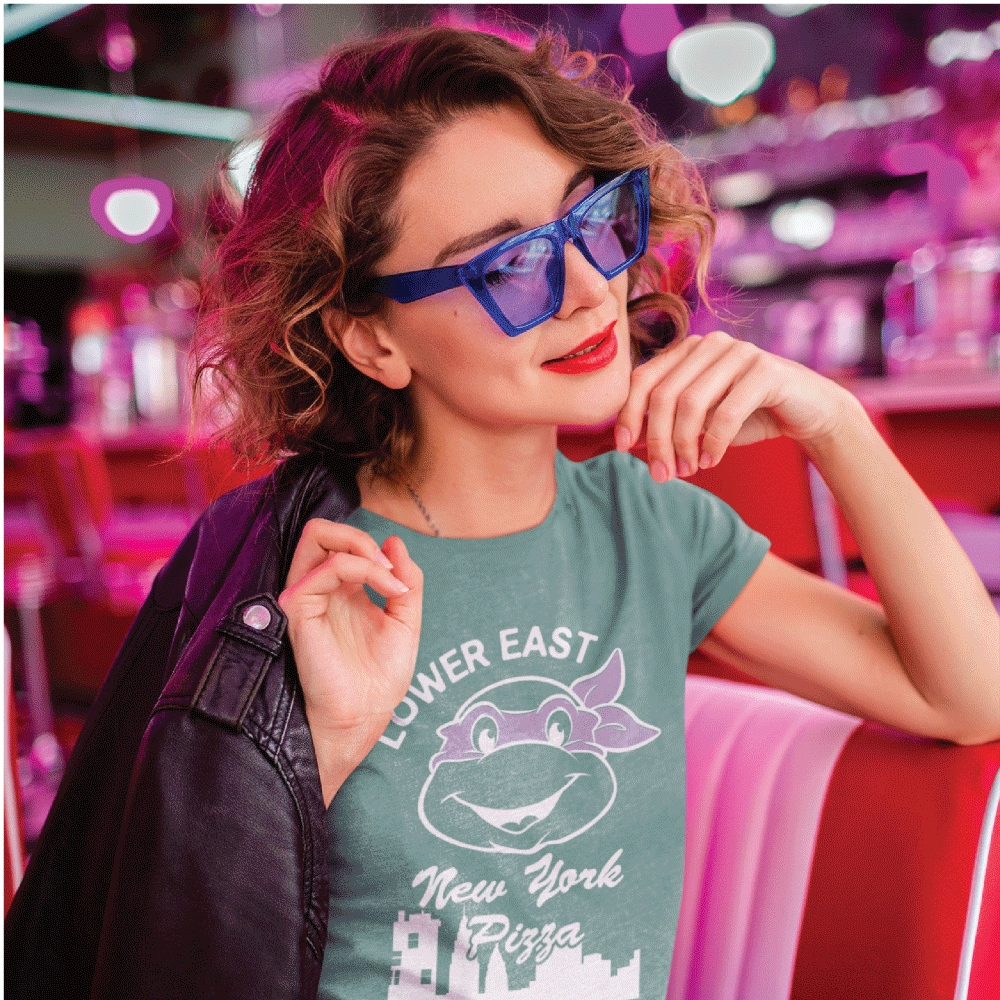 TMNT LES Vintage Heather Green T-Shirt