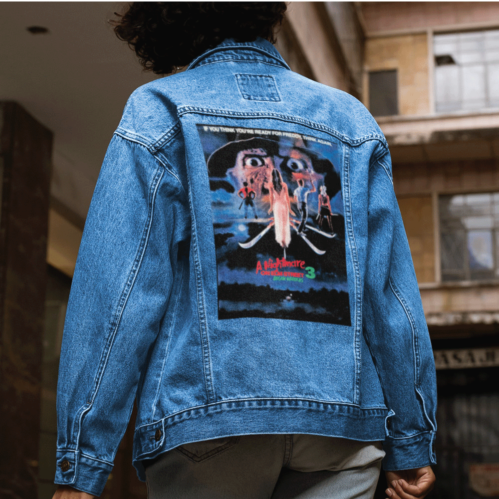 A Nightmare On Elm Street Poster Denim Jacket