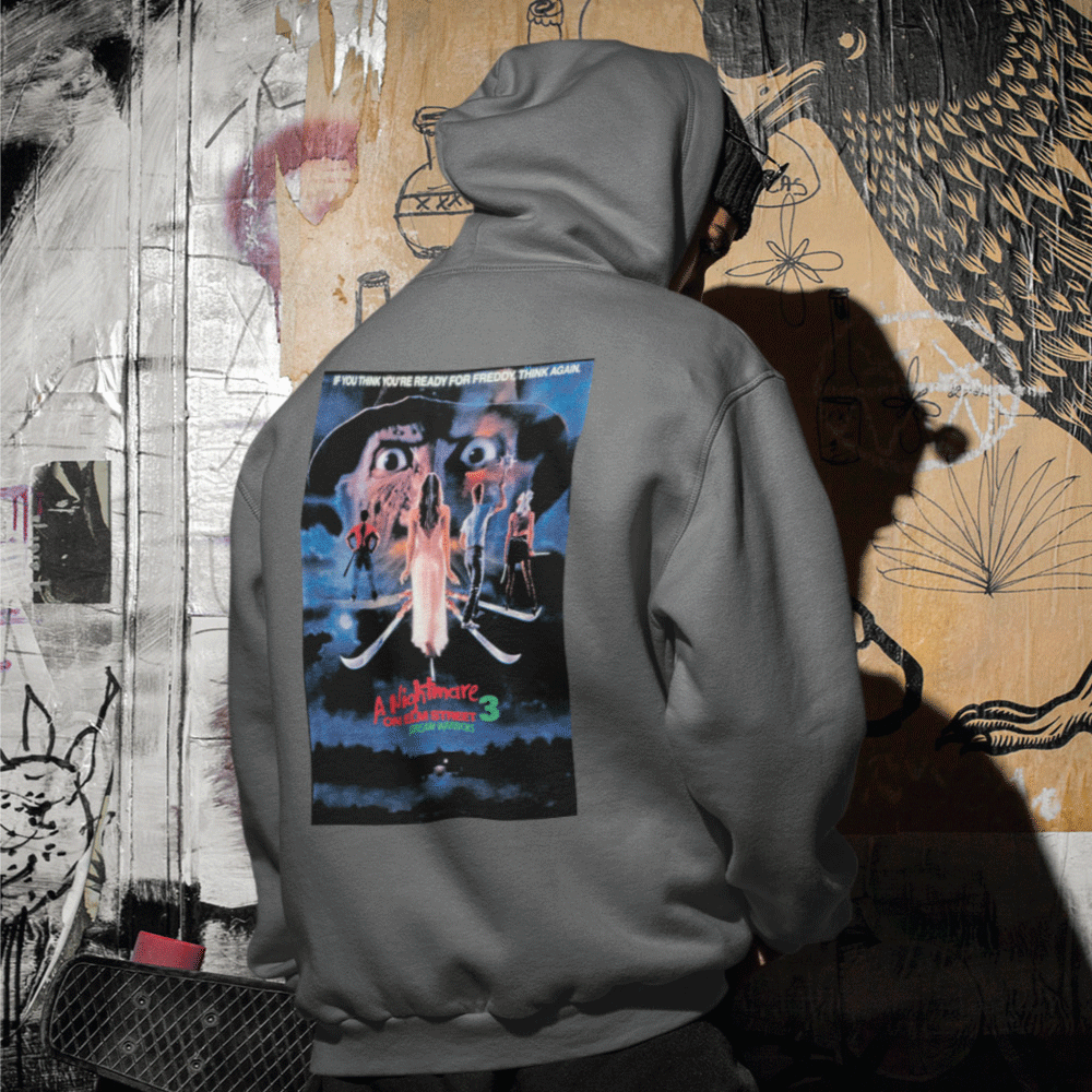 A Nightmare On Elm Street Acid Wash Poster Hoodie