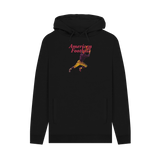 Black Printed Hoody Front