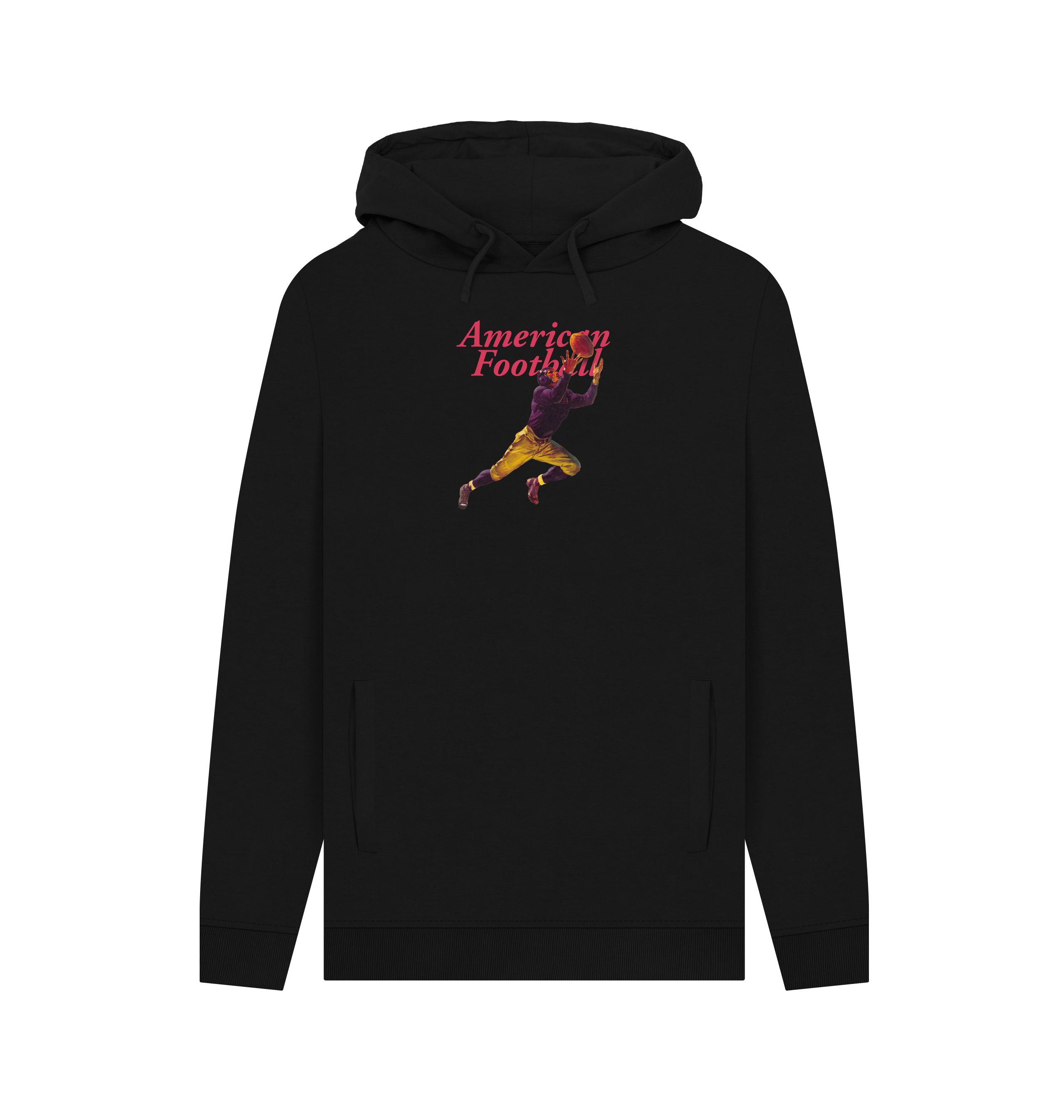 Black Printed Hoody Front
