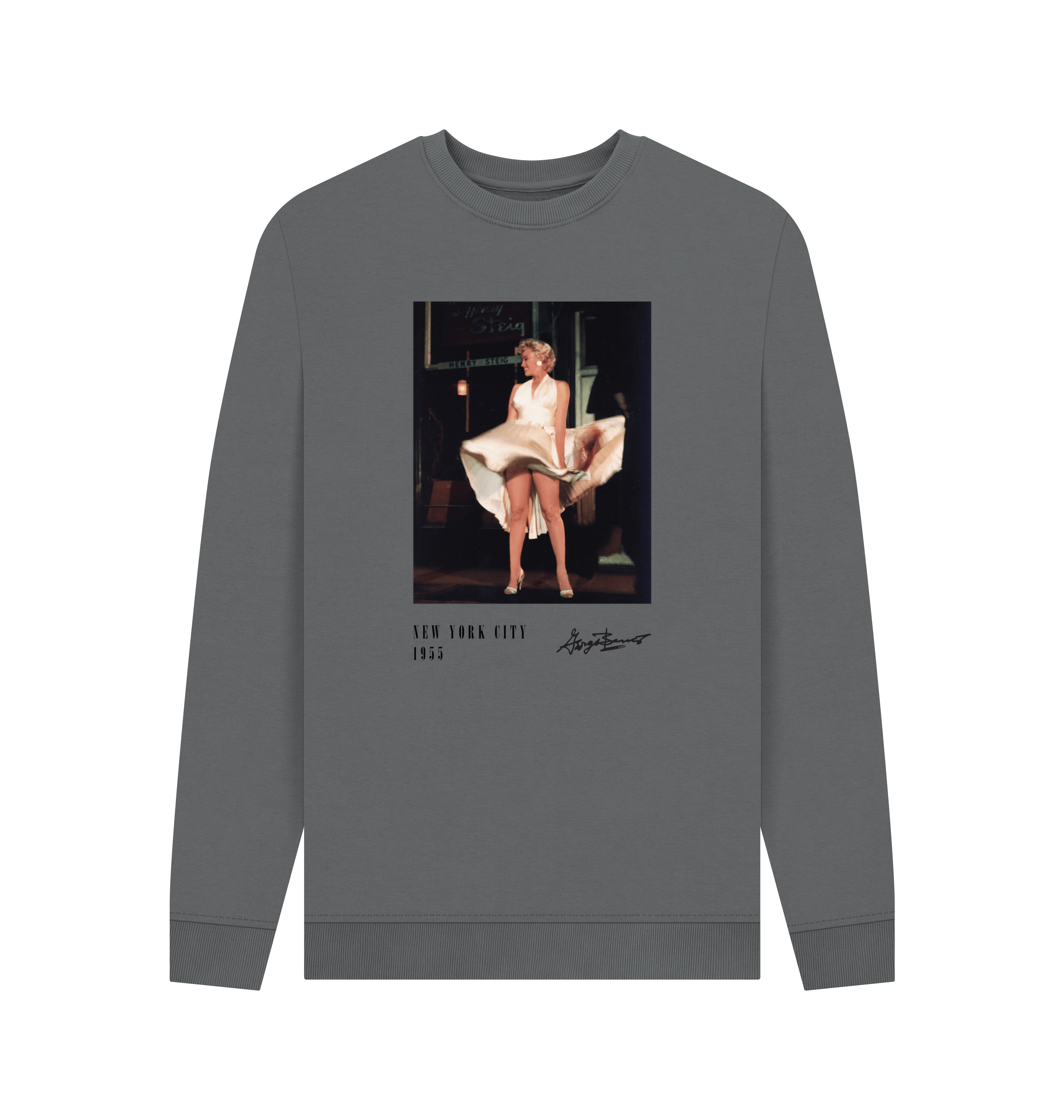 Slate Grey Printed Sweater