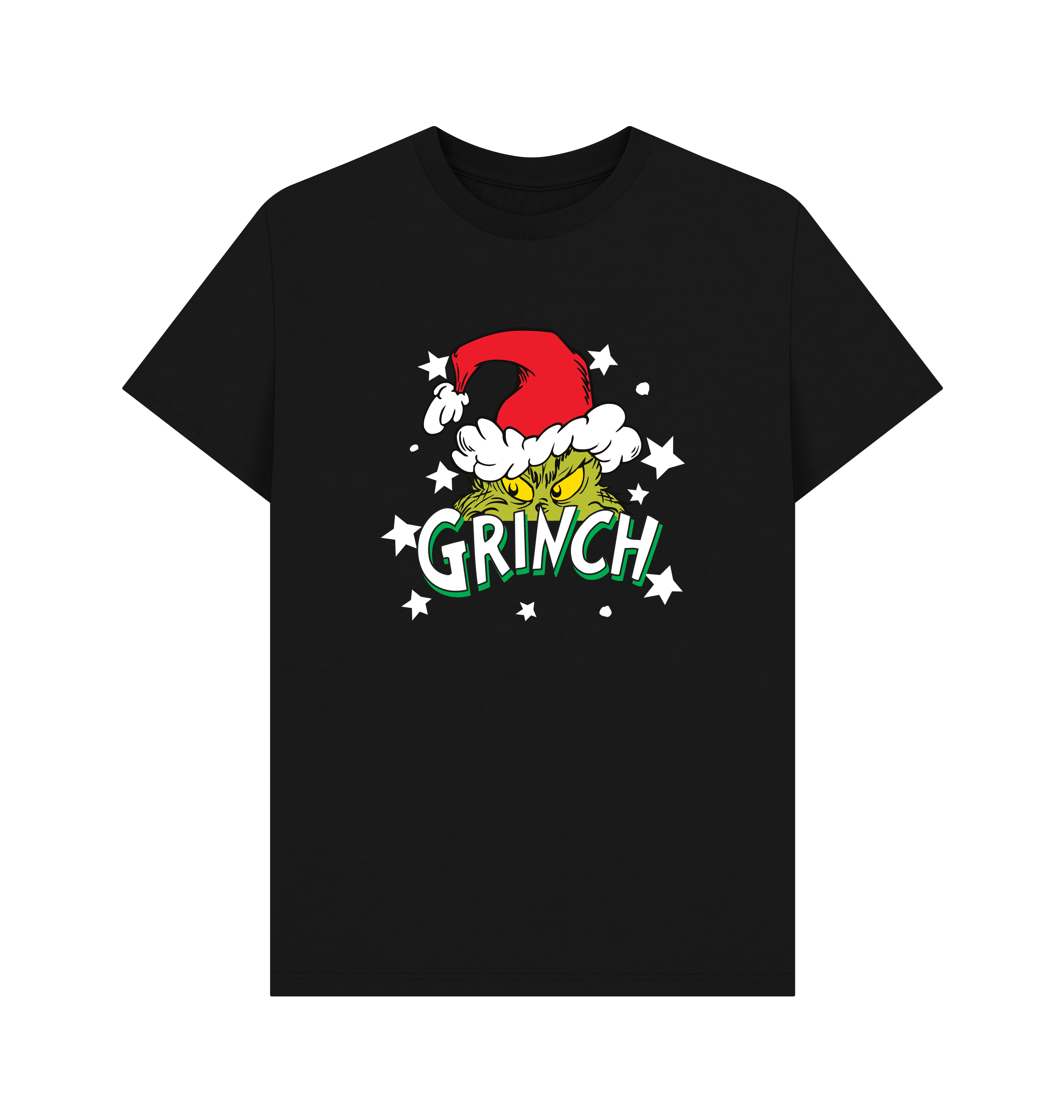 Black Printed T-shirt Front