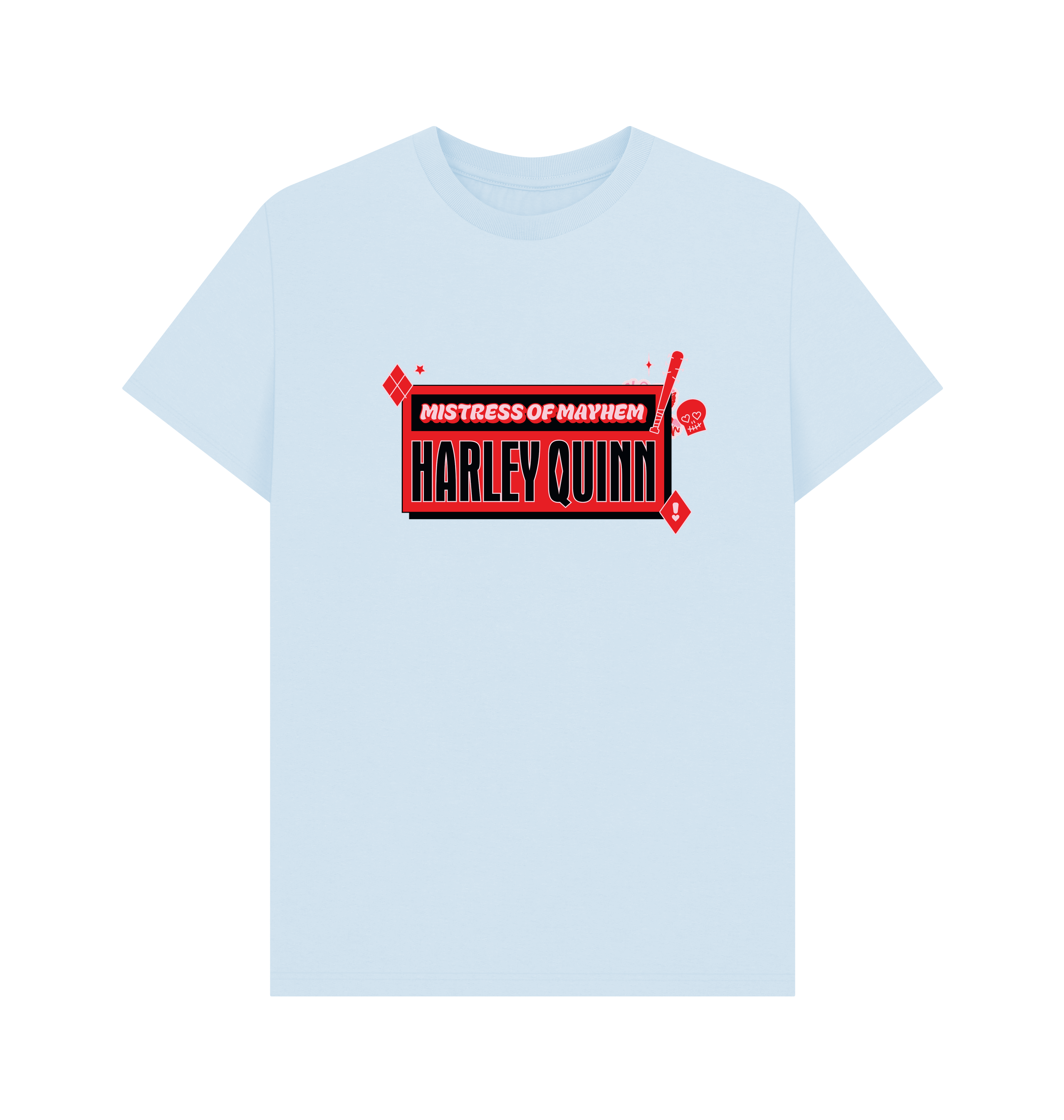 Sky Blue Printed T-shirt Front