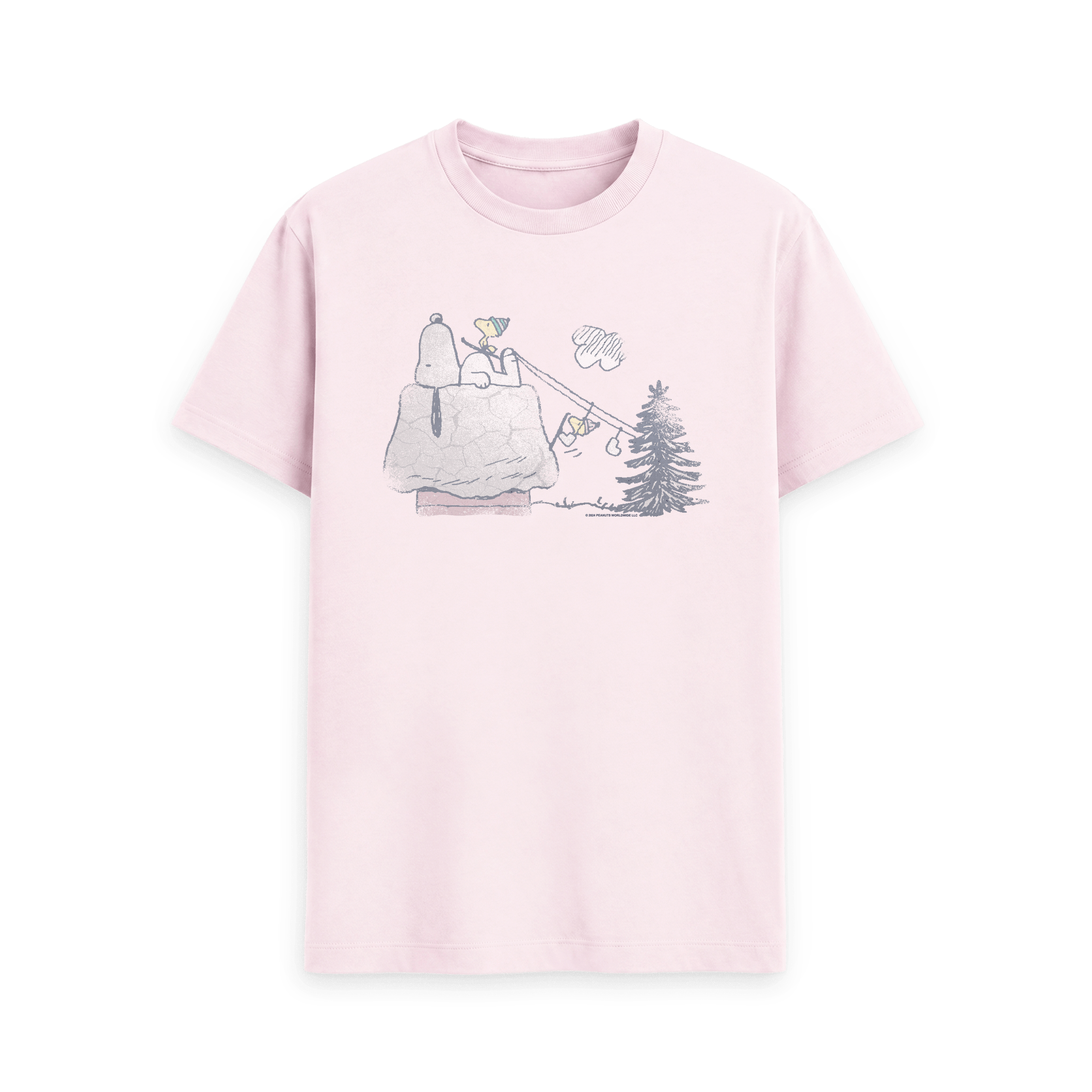 Pink Printed T-shirt Front