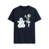 Navy Blue Printed T-shirt Front
