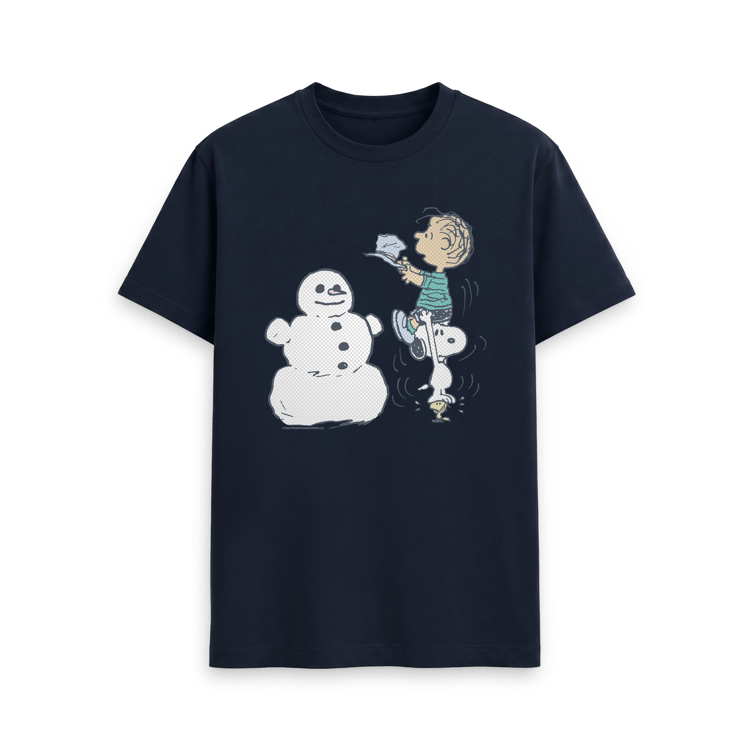 Navy Blue Printed T-shirt Front