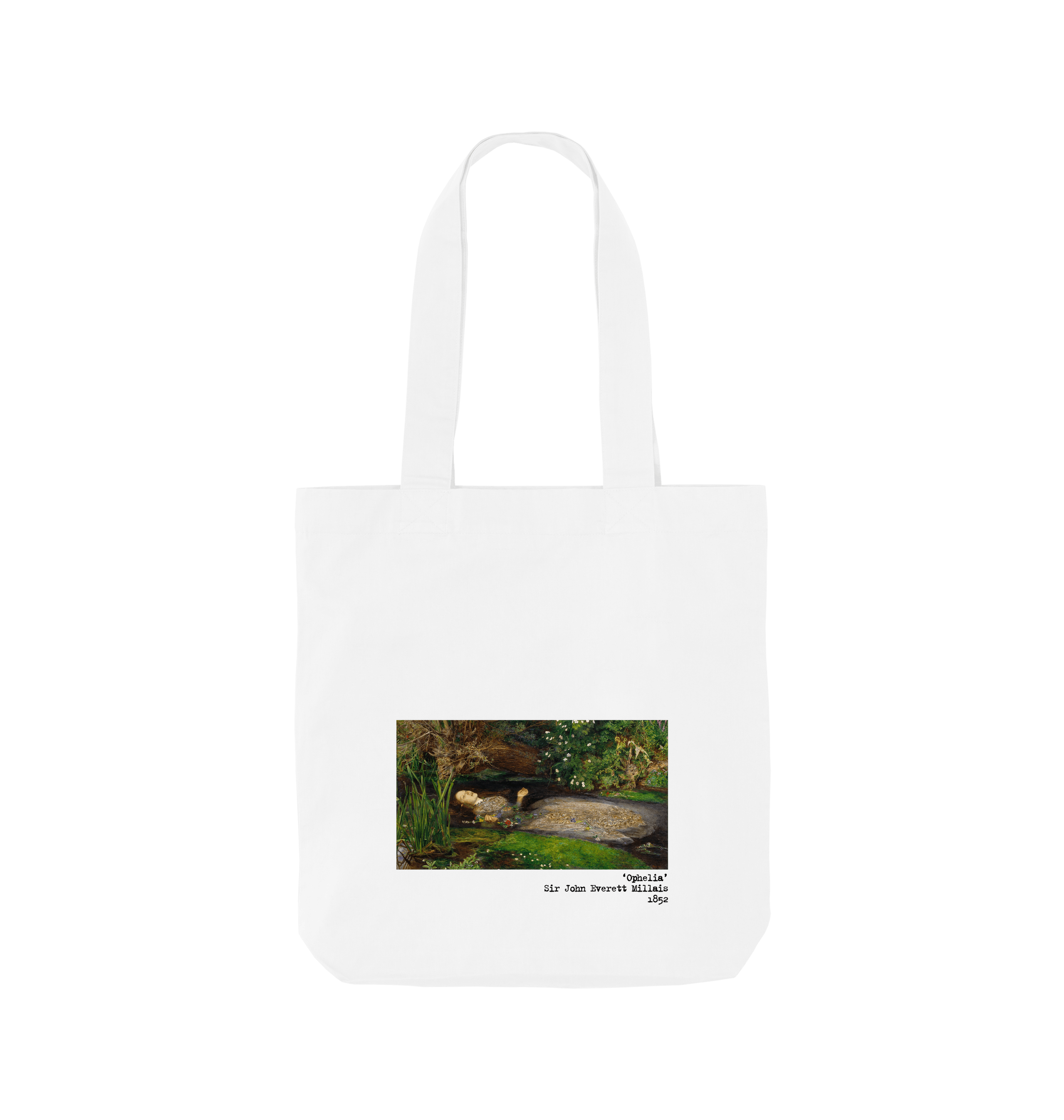White Printed Bag Front