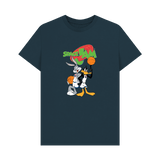 Denim Blue Printed T-shirt Front