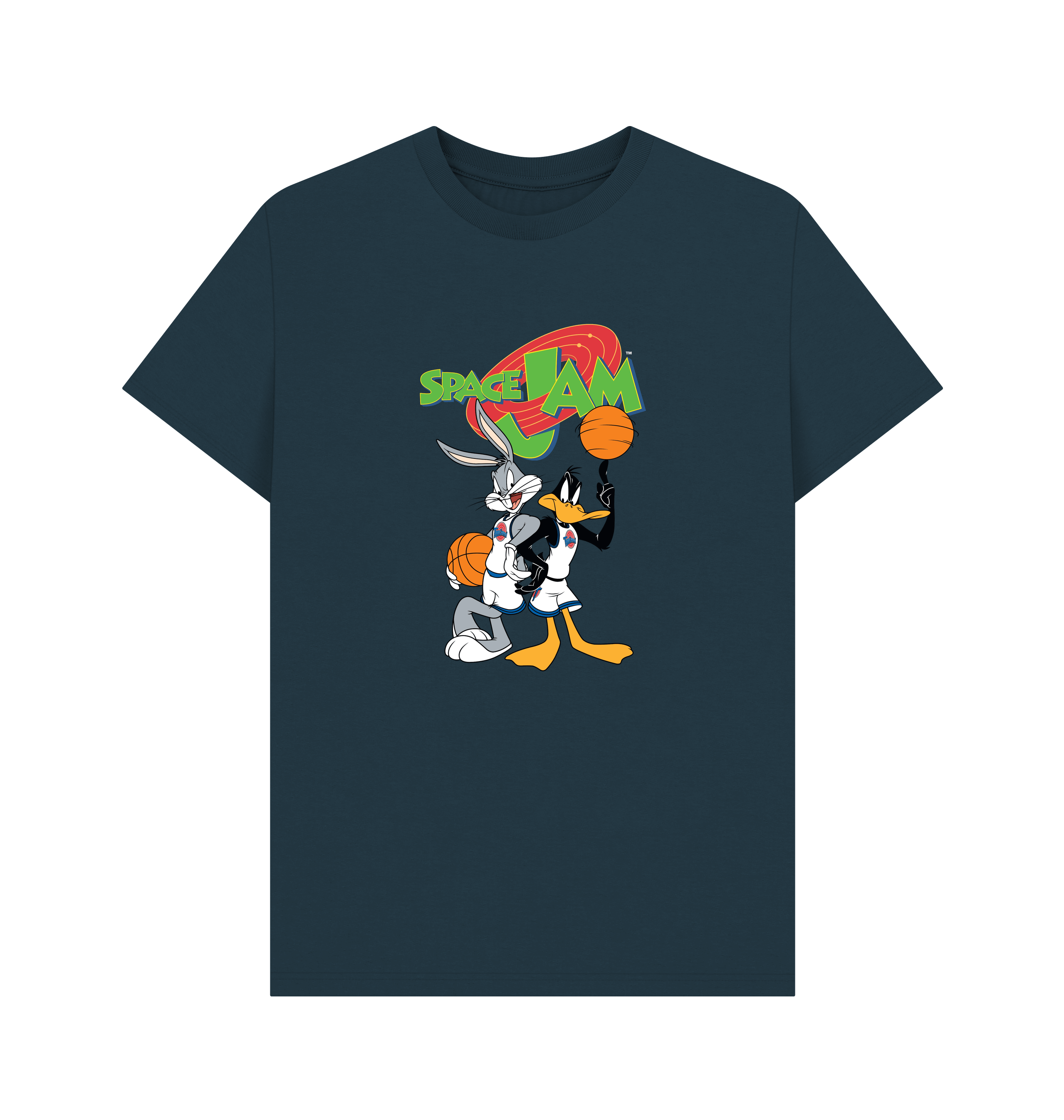 Denim Blue Printed T-shirt Front