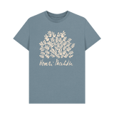 Stone Blue Printed T-shirt Front
