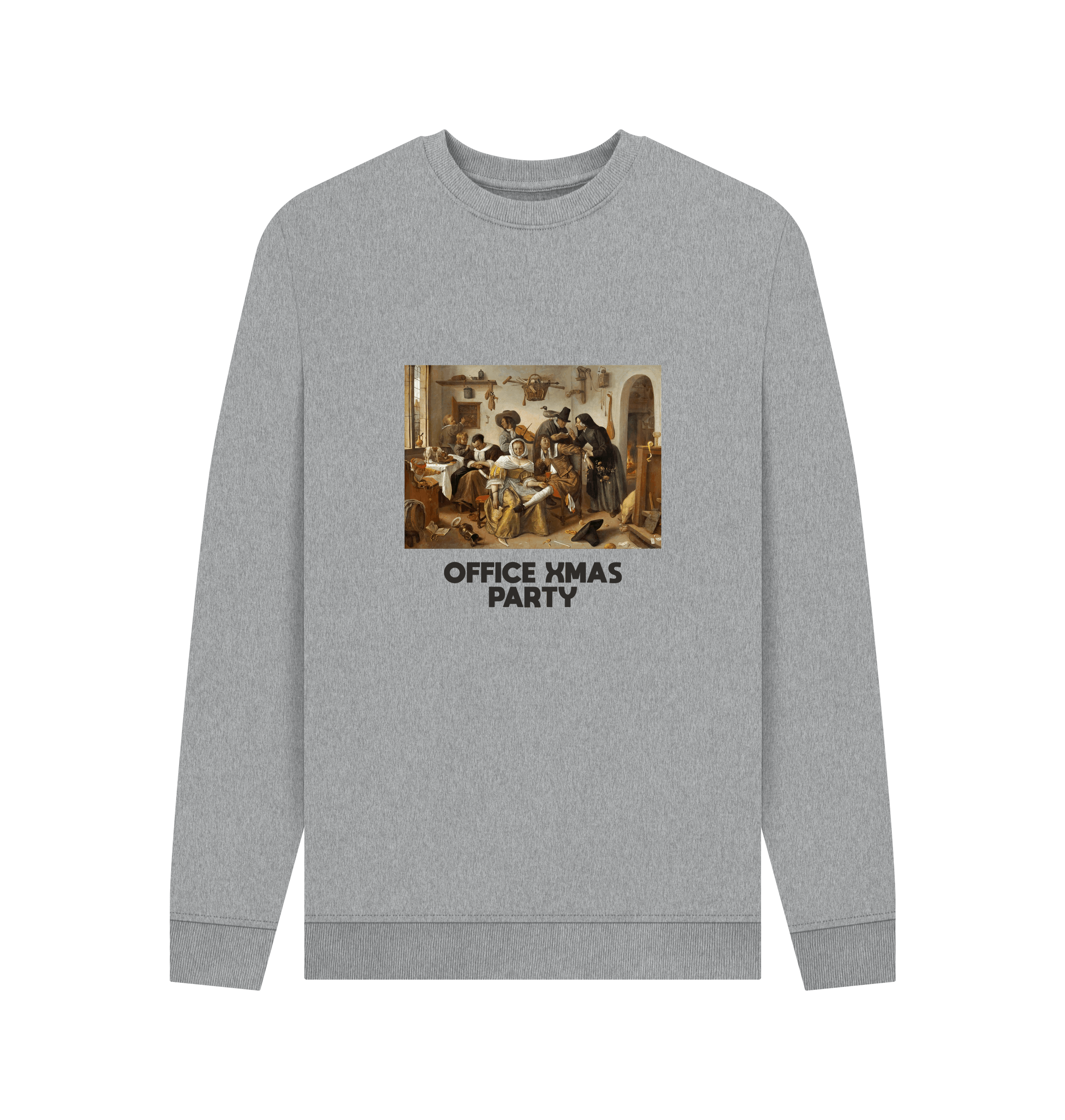 Light Heather Printed Sweater Front