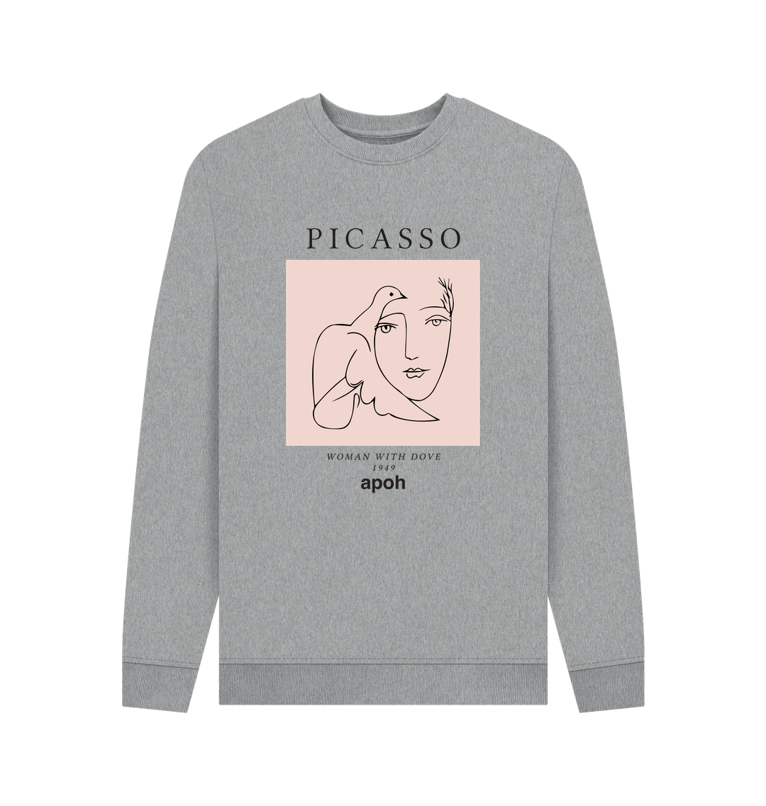 Light Heather Printed Sweater Front