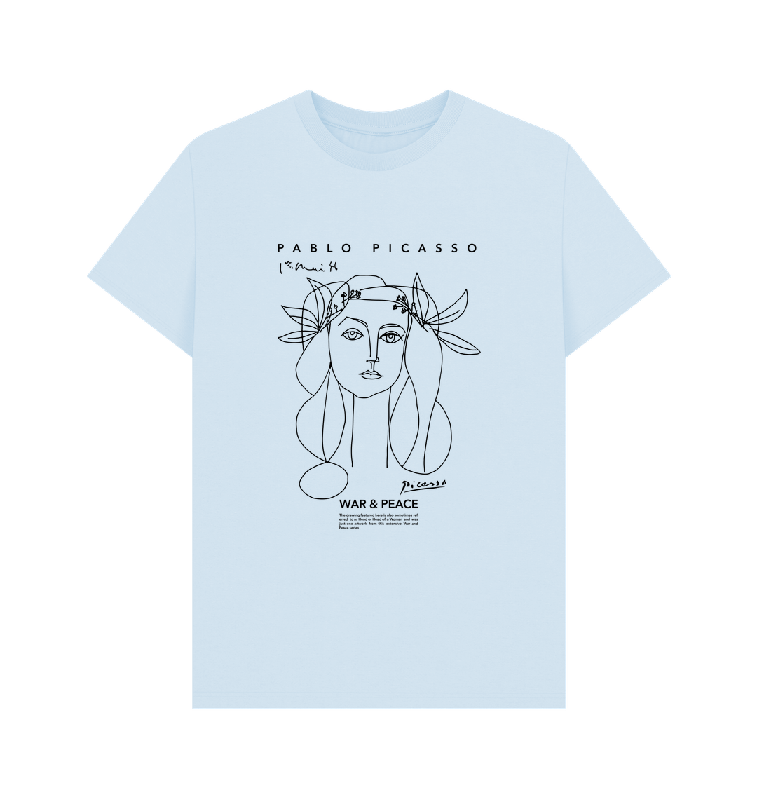 Sky Blue Printed T-shirt Front