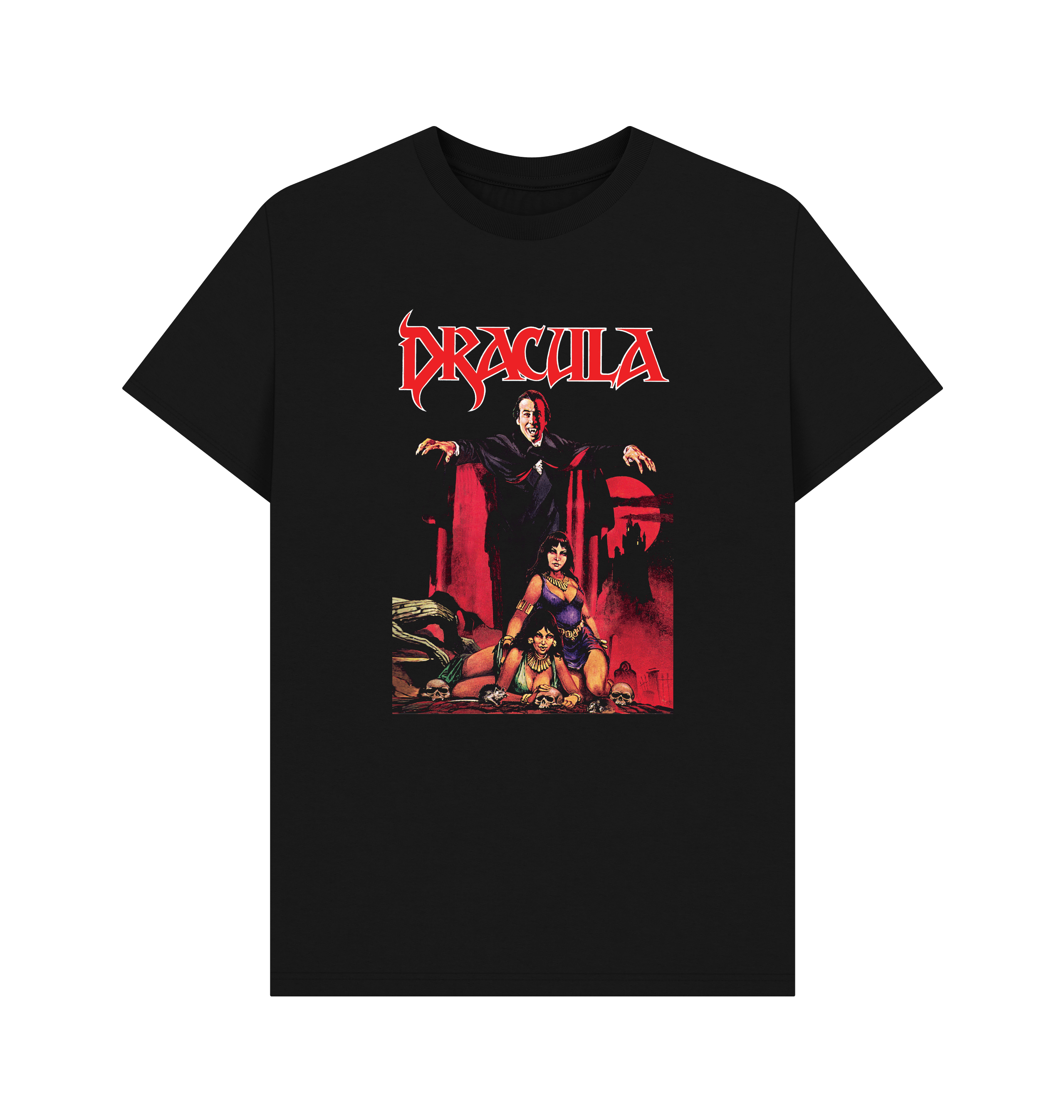 Black Printed T-shirt Front
