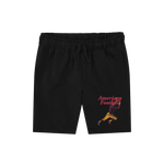 Black Printed Mens Shorts Front