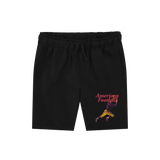 Black Printed Mens Shorts Front