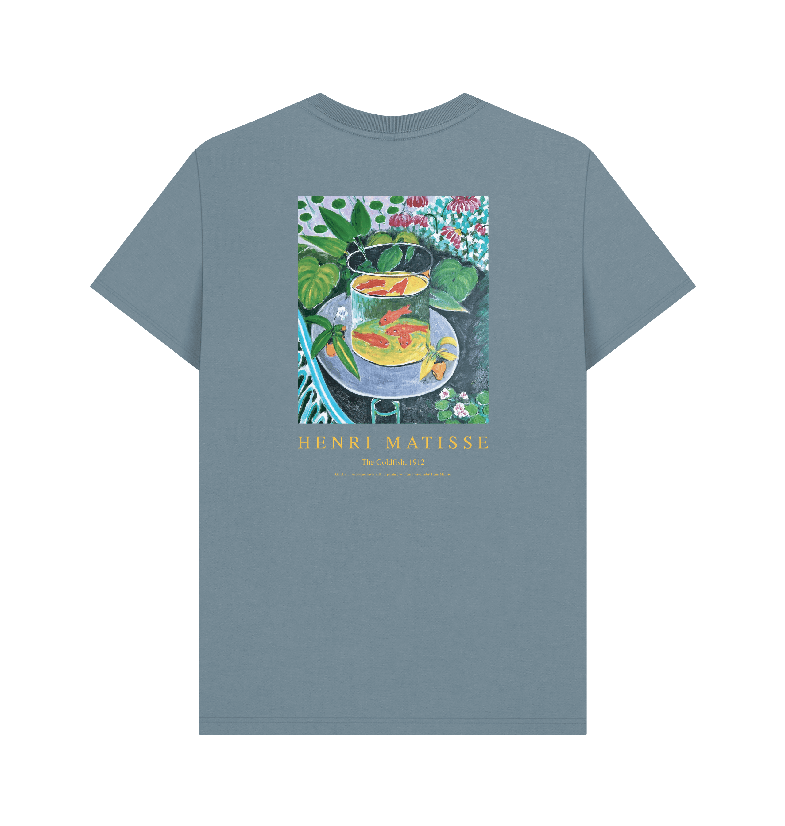Stone Blue Printed T-shirt Back