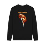 Black Printed Sweater Front