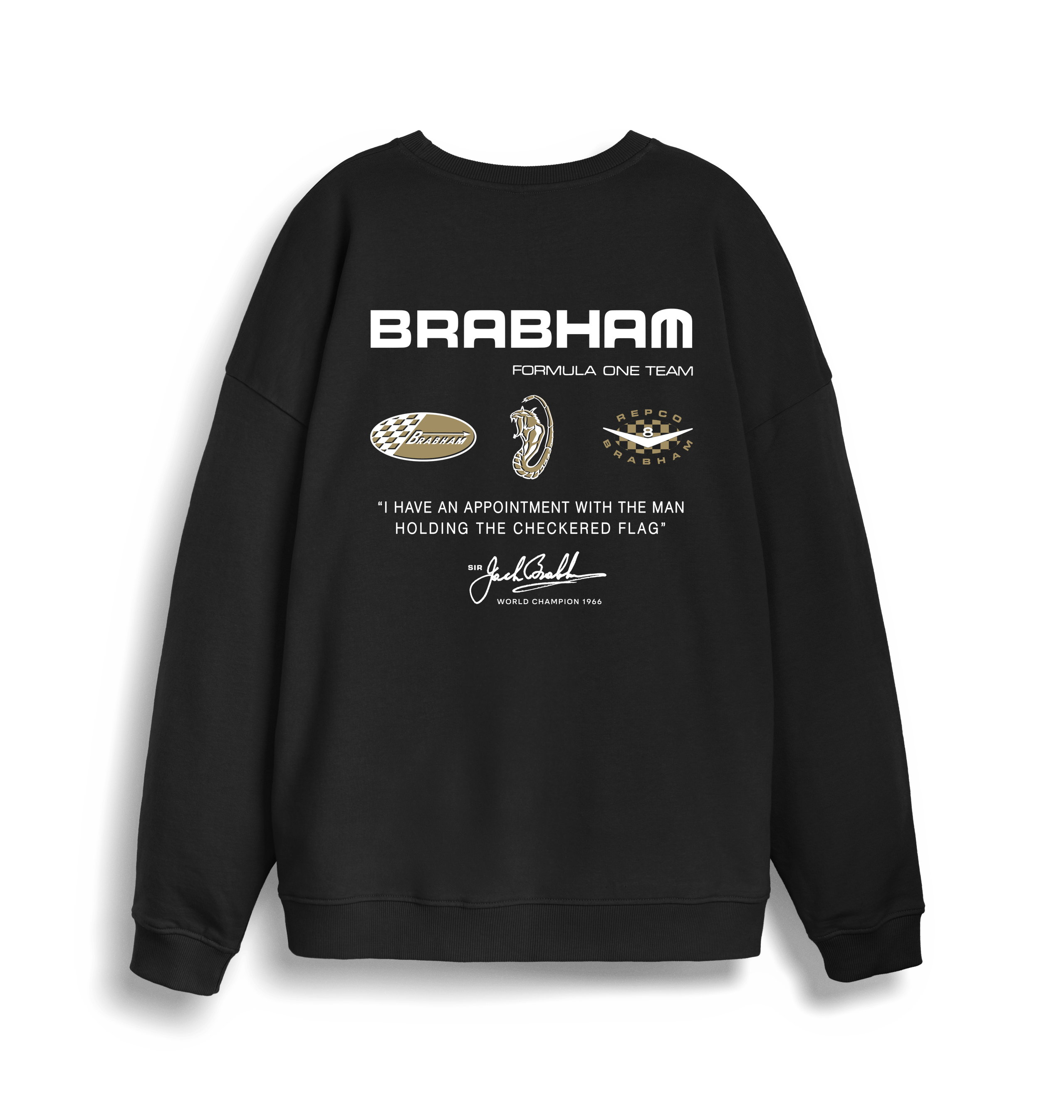 Black Printed Sweater Back