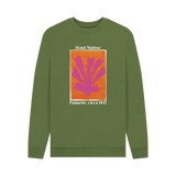 Khaki Printed Sweater Front