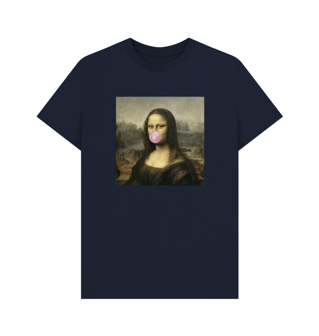 Navy Blue Printed T-shirt Front