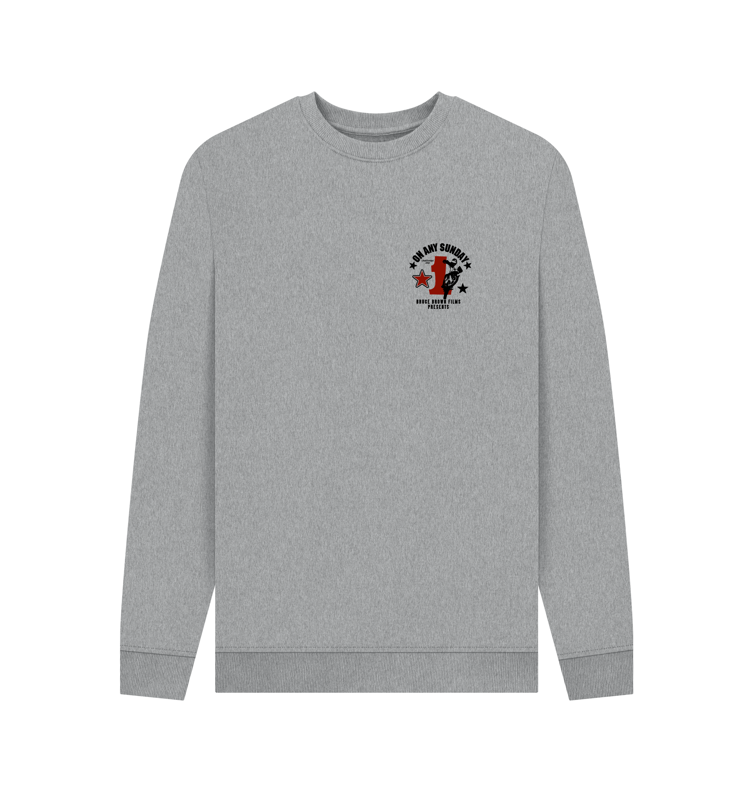 Light Heather Printed Sweater Front