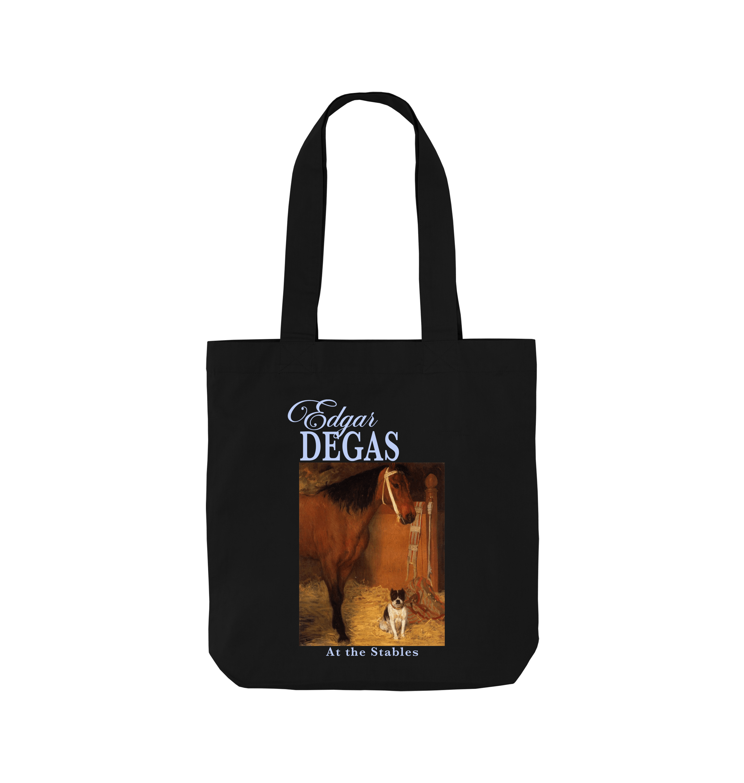 Black Printed Bag Front