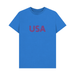 Bright Blue Printed T-shirt Front