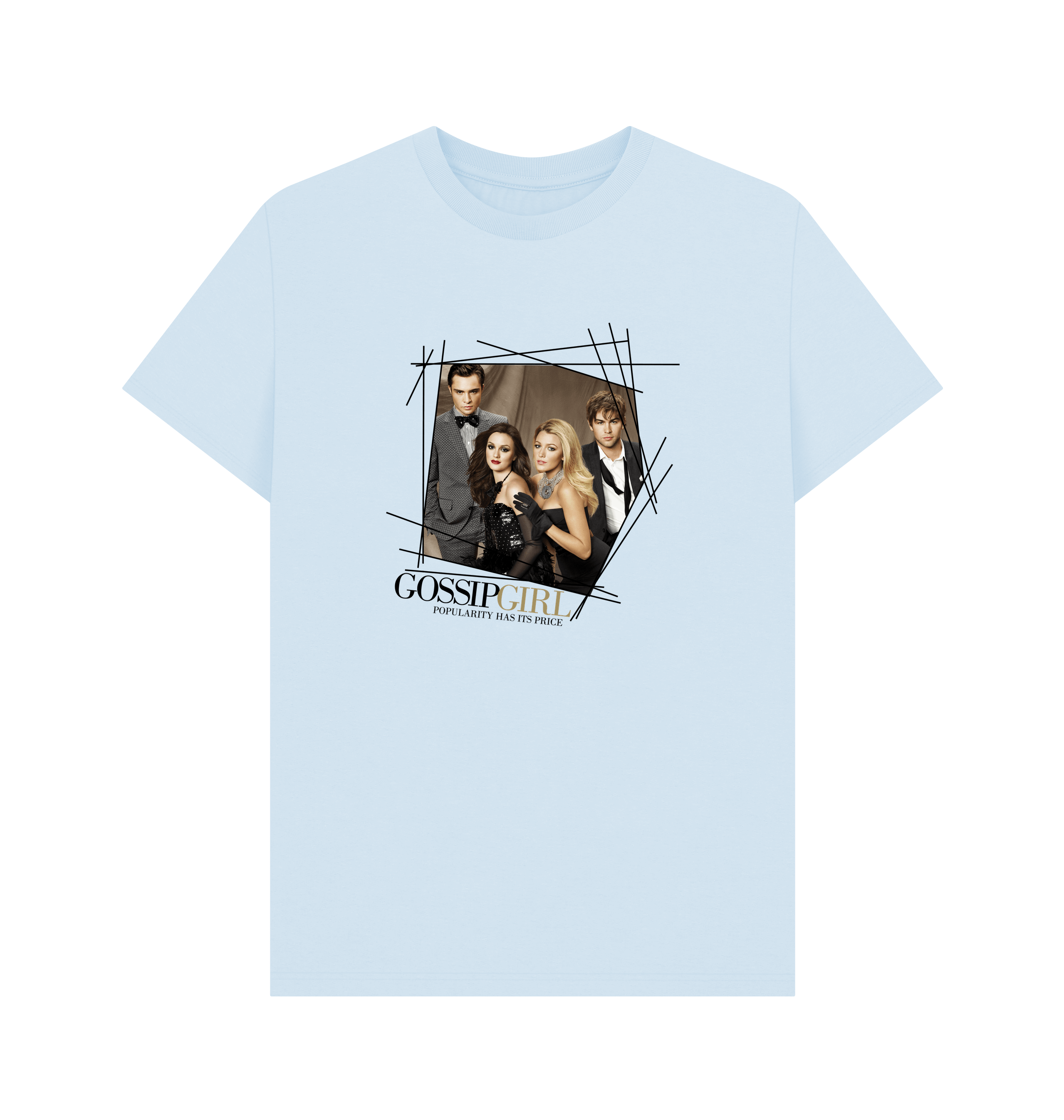 Sky Blue Printed T-shirt Front