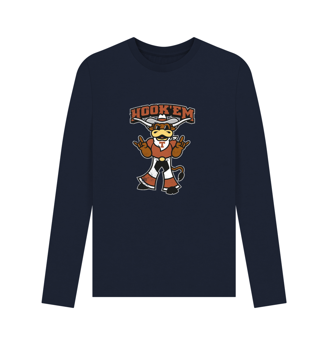 Navy Blue Printed Long Sleeve T Shirt