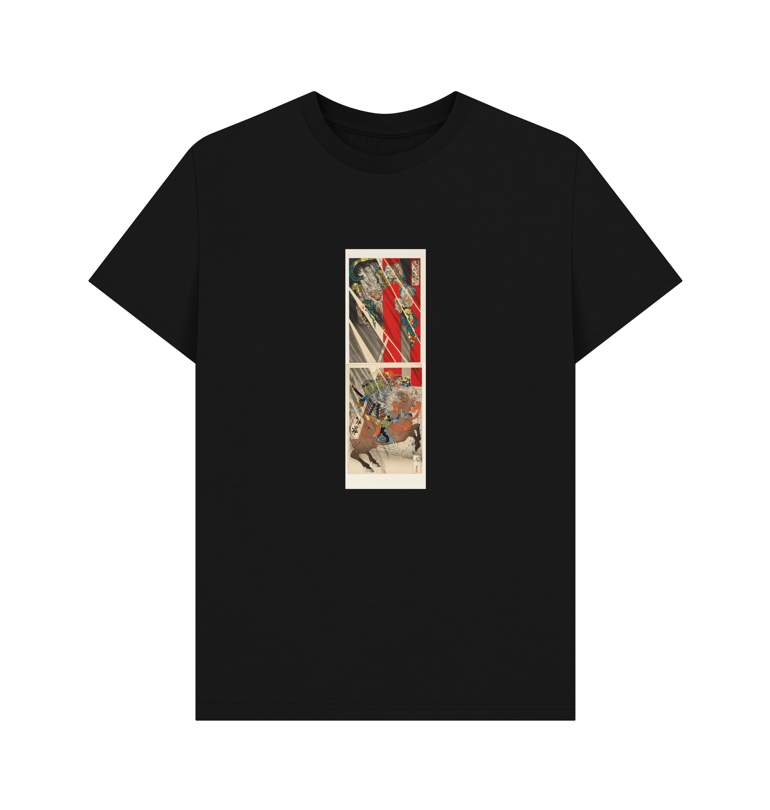 Black Printed T-shirt Front