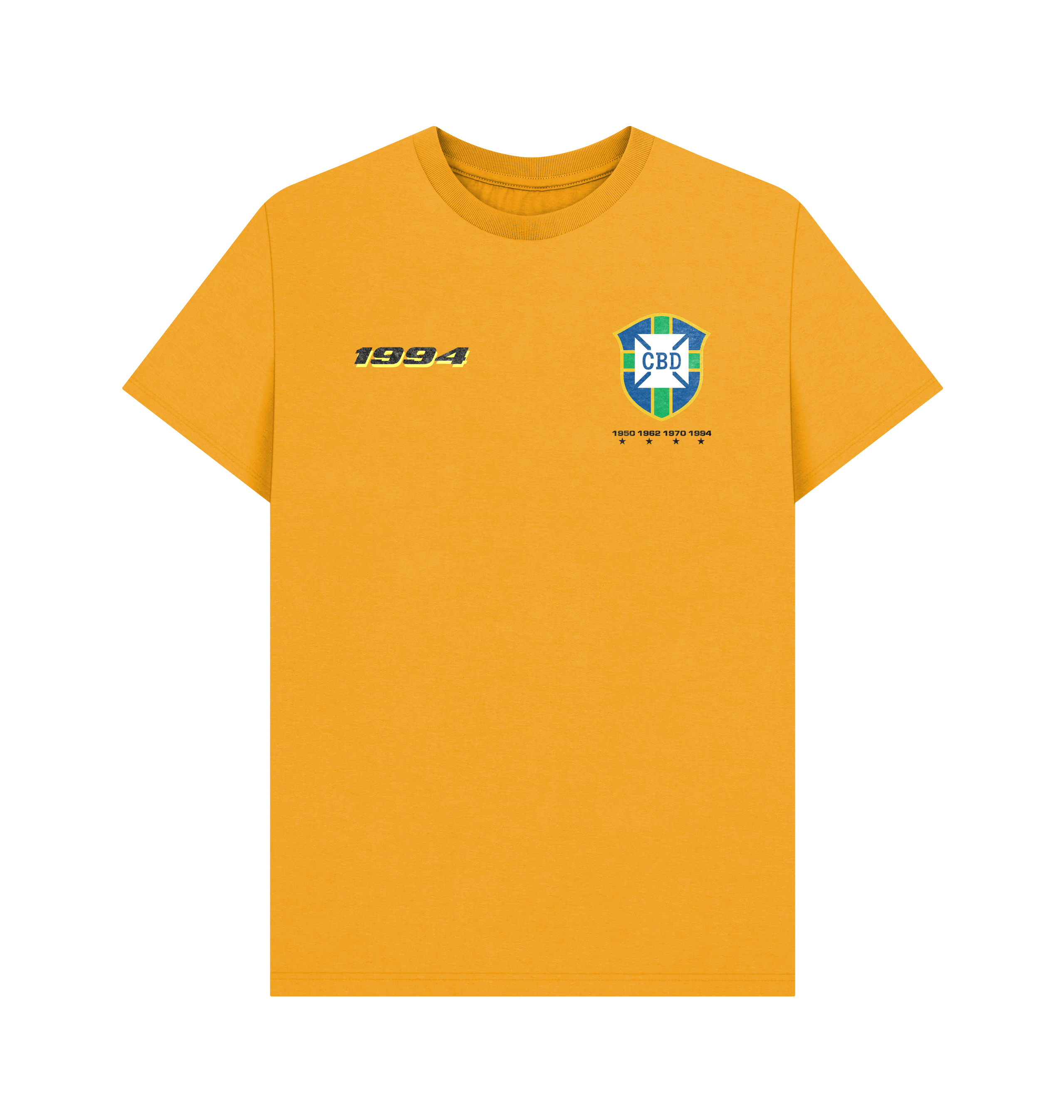 Mustard Printed T-shirt Front